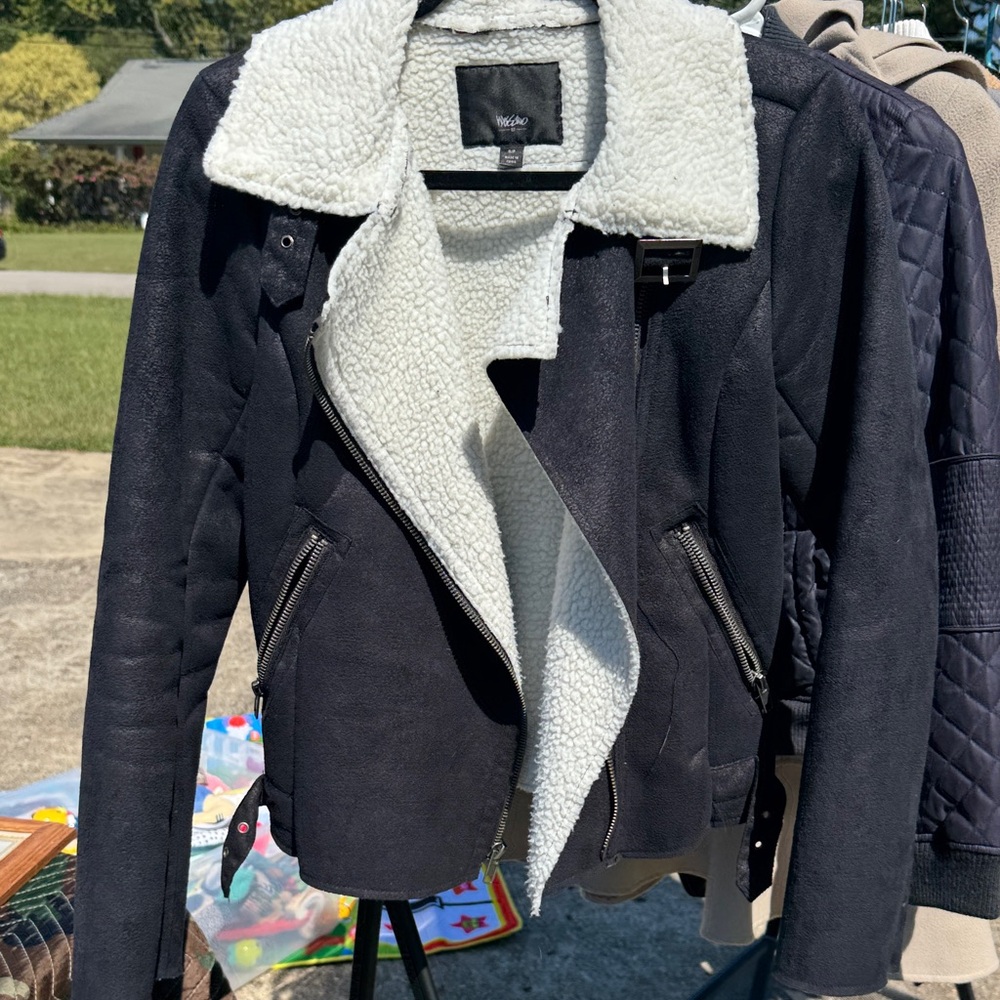 Mossimo Faux Sherpa Moto Jacket - Picture 2 of 5
